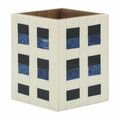 Sagebrook Home 3 x 4 in. Resin Squares Pencil Cup, Multi Color 16648-01